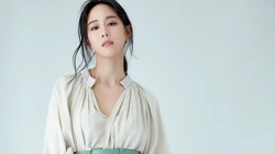 美女明星张钧甯白裙束腰优雅写真桌面壁纸图片