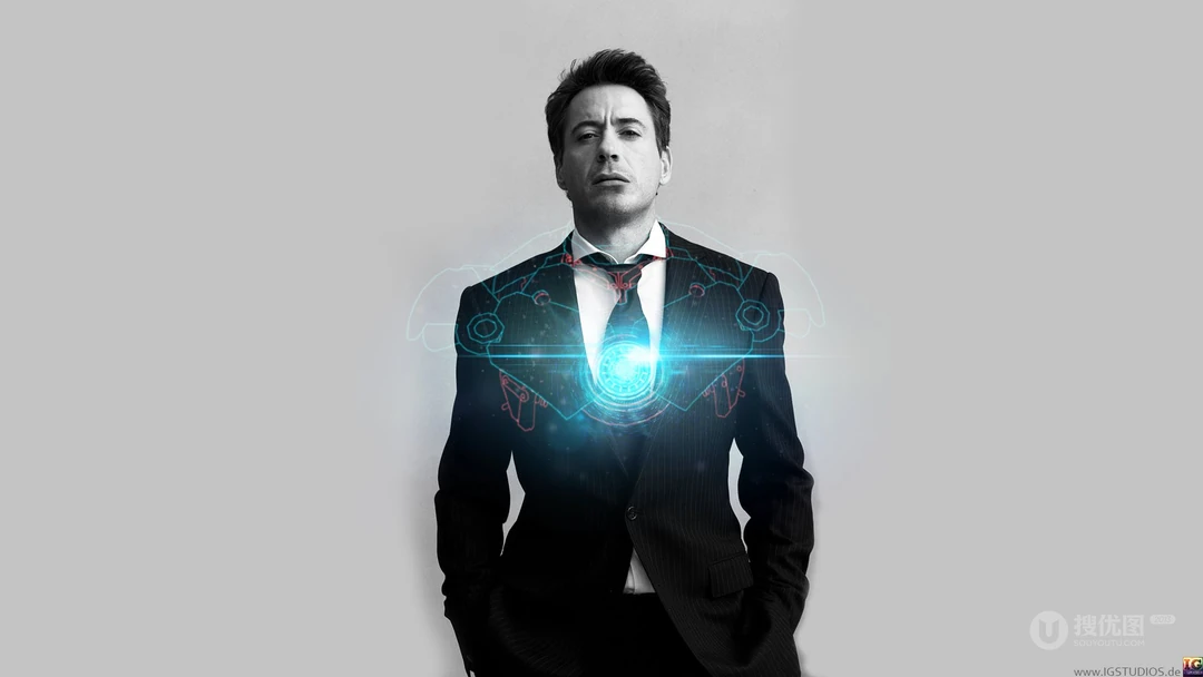 卸下盔甲的钢铁侠本尊托尼&middot;史塔克的高清壁纸