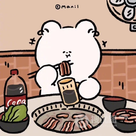 胖胖的卡通小熊头像图片