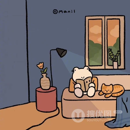 胖胖的卡通小熊头像图片
