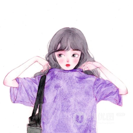 卡通彩绘风格的个性女生头像图片