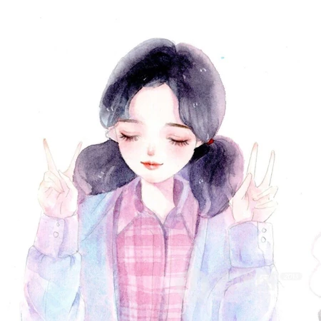 卡通彩绘风格的个性女生头像图片