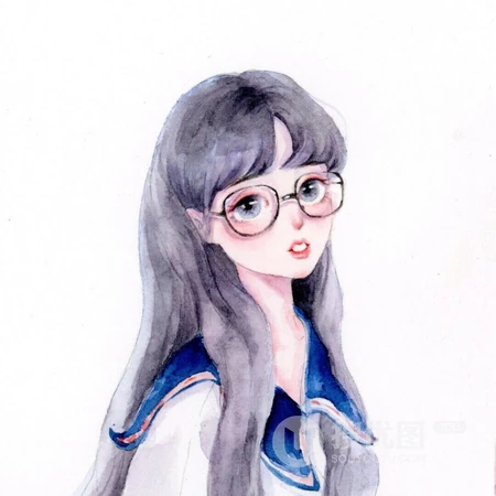 卡通彩绘风格的个性女生头像图片