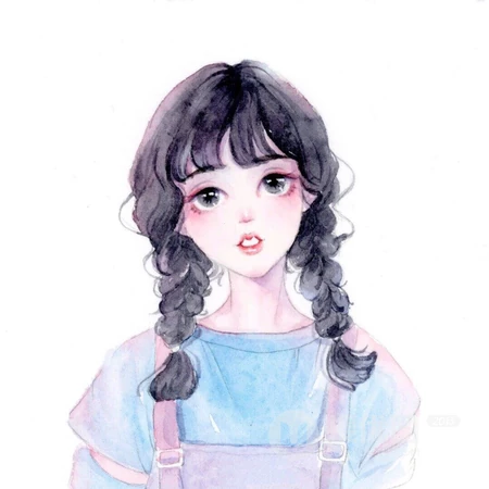 卡通彩绘风格的个性女生头像图片