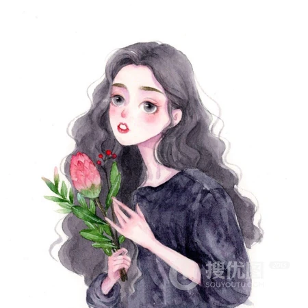 卡通彩绘风格的个性女生头像图片
