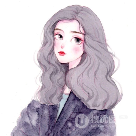 卡通彩绘风格的个性女生头像图片