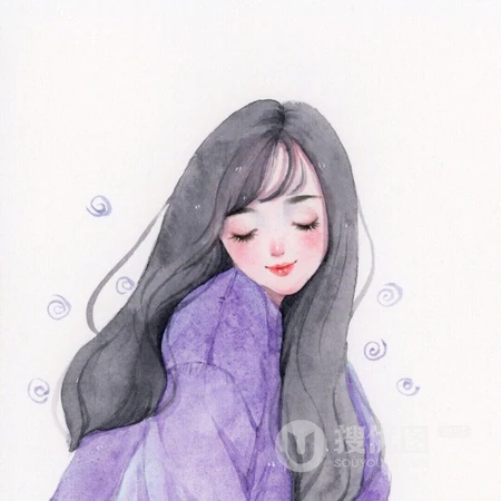 卡通彩绘风格的个性女生头像图片