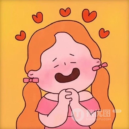 卡通简笔画欧美风格的小女孩头像图片