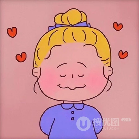 卡通简笔画欧美风格的小女孩头像图片