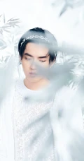 吴亦凡白色系梦幻宣传写真大片，头戴发箍个性十足