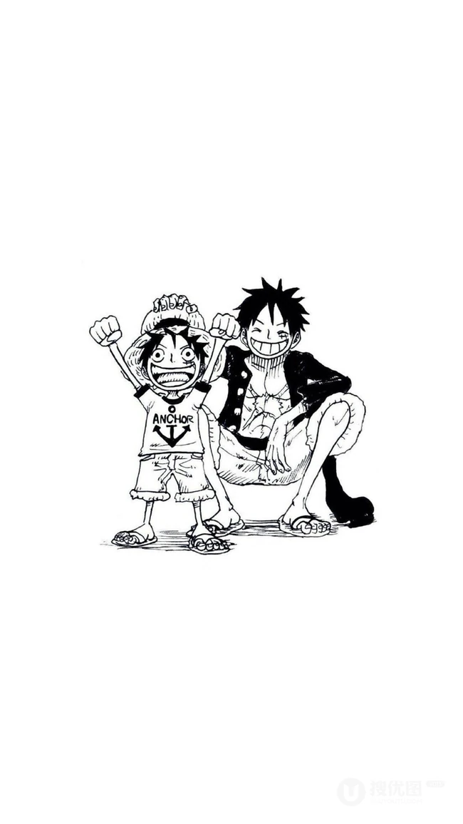 海贼王各角色纯色卡通原图手机桌面
