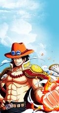 海贼王&ldquo;艾斯&rdquo;，挥拳耍酷，火拳无敌个人手机壁纸