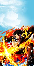 海贼王&ldquo;艾斯&rdquo;，挥拳耍酷，火拳无敌个人手机壁纸