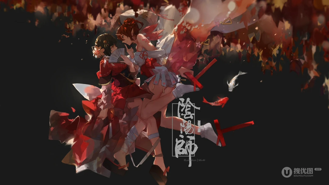 日式RPG手游&ldquo;阴阳师&rdquo;宣传版PC电脑壁纸