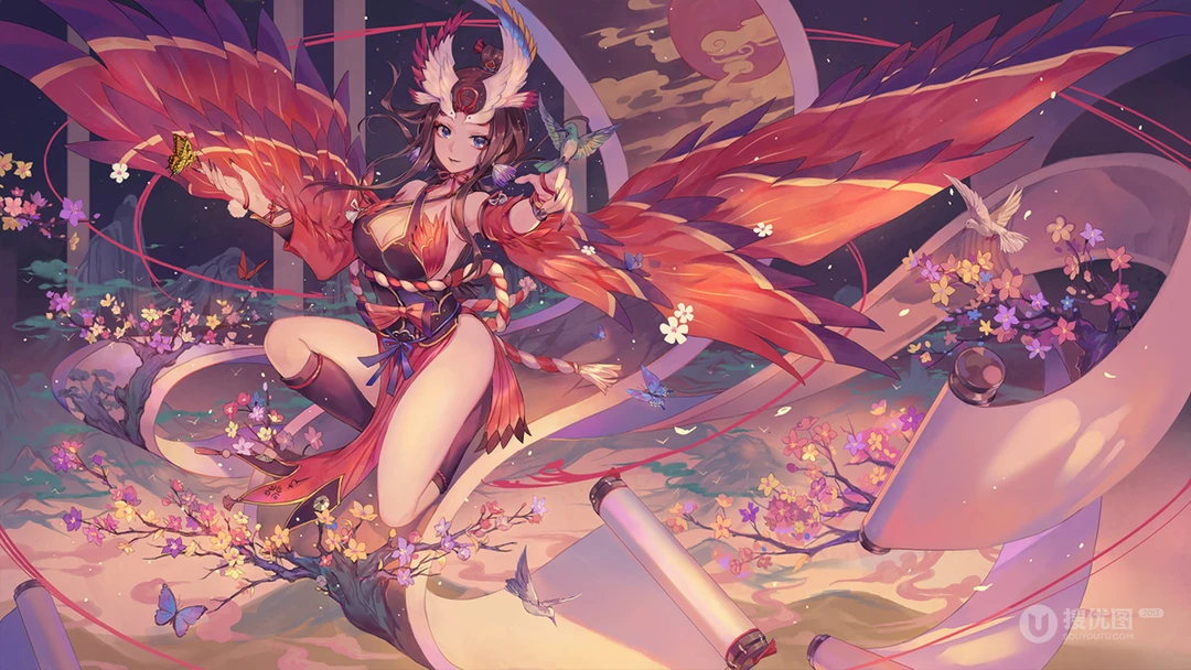 日式RPG手游&ldquo;阴阳师&rdquo;宣传版PC电脑壁纸