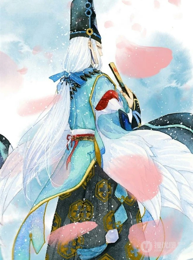 阴阳师漫画风格的主人物&ldquo;安倍晴明&rdquo;图片