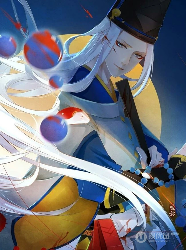 阴阳师漫画风格的主人物&ldquo;安倍晴明&rdquo;图片