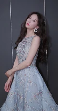 林志玲优雅翎羽装连衣裙 唯美仙气高挑写真图片