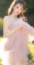 超美气质少女露背仙女纱裙户外唯美逆光写真图片