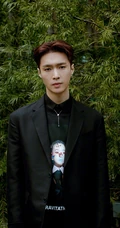 小绵羊张艺兴与绿叶合拍的写真手机壁纸