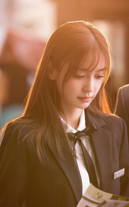女星杨颖穿校服唯美清纯小女生风格手机壁纸