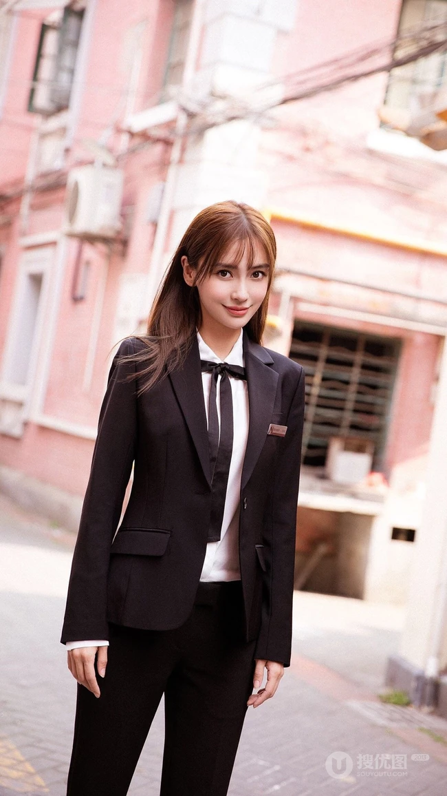 女星杨颖穿校服唯美清纯小女生风格手机壁纸