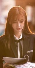 女星杨颖穿校服唯美清纯小女生风格手机壁纸