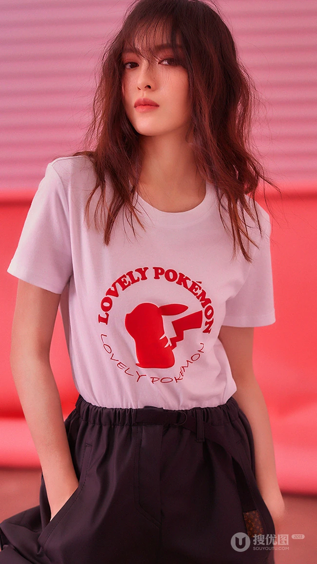 唐嫣粉色的少女心写真手机壁纸图片