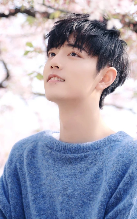 梅花园里梅花树下的帅哥明星肖战秋季写真手机壁纸