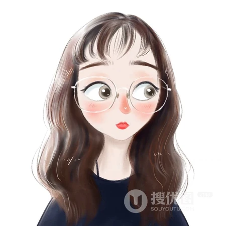 手绘印象派的女生QQ头像图片