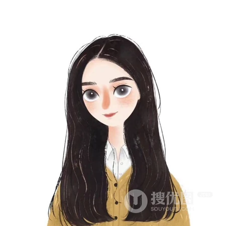 手绘印象派的女生QQ头像图片