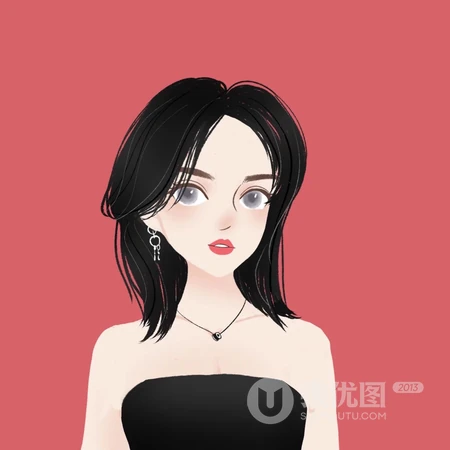 手绘印象派的女生QQ头像图片