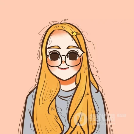 手绘印象派的女生QQ头像图片