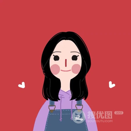手绘印象派的女生QQ头像图片
