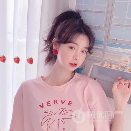 扎着马尾辫的清纯少女头像系列图片