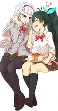 适合闺蜜使用的动漫长发女孩手机壁纸