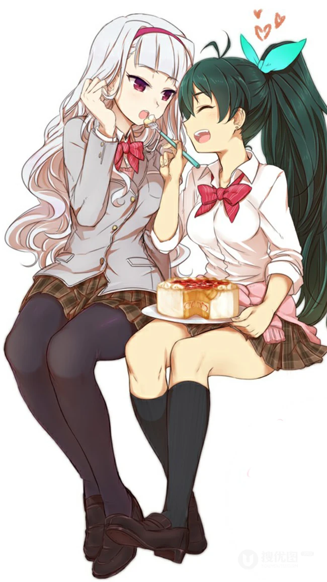 适合闺蜜使用的动漫长发女孩手机壁纸