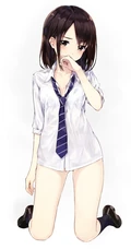 淋雨湿身的动漫学生妹子动漫手机壁纸