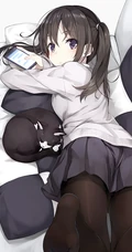 淋雨湿身的动漫学生妹子动漫手机壁纸