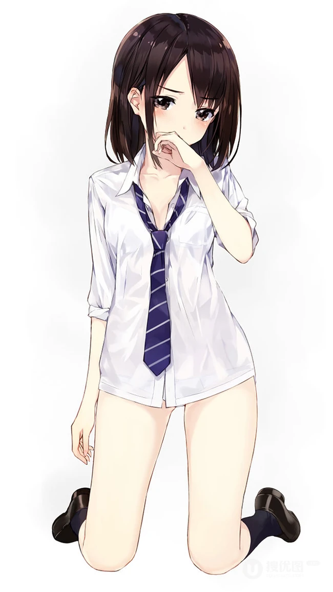 淋雨湿身的动漫学生妹子动漫手机壁纸