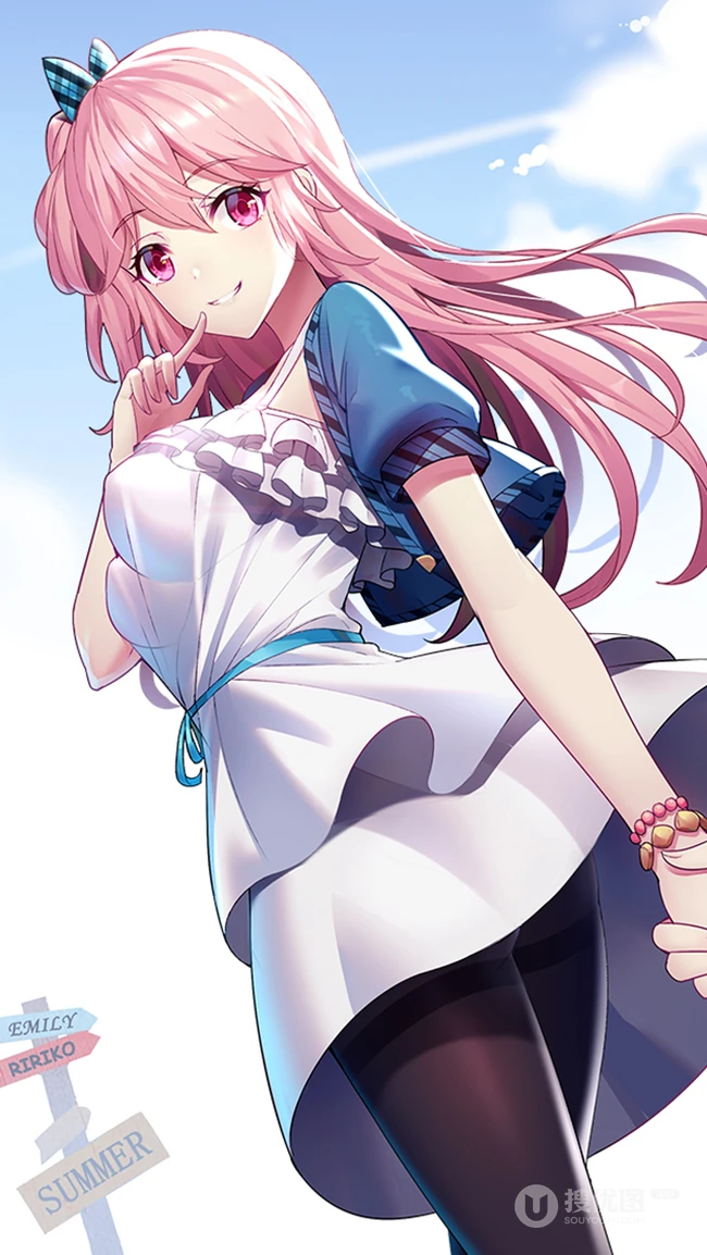 大胸的动漫女孩COSPLAY系列动感手机壁纸