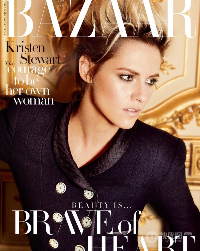 短发女生明星克里斯汀&middot;斯图尔特《BAZAAR》杂志写真大片