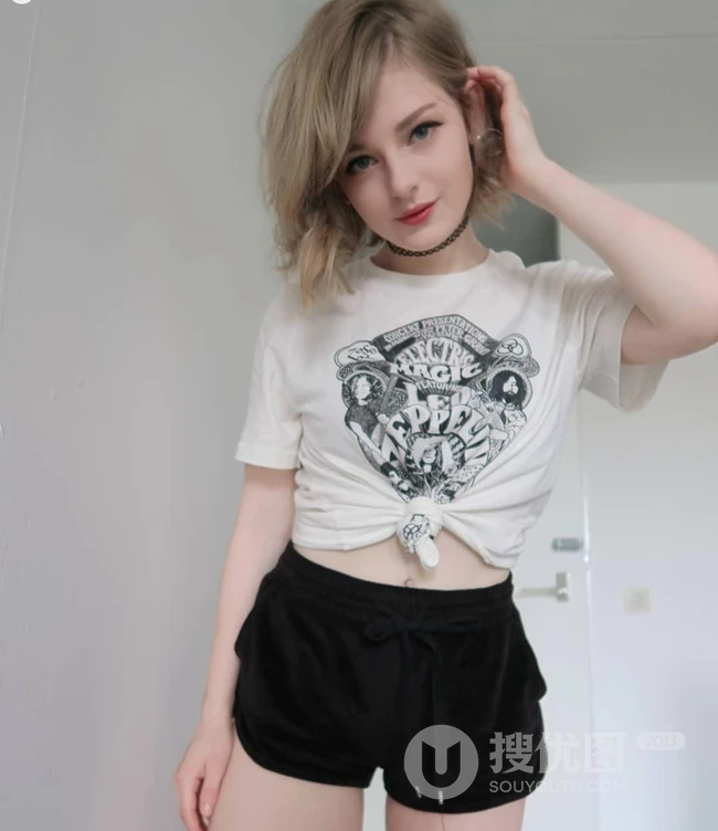荷兰混血女生Ella Freya自拍，生活照，空灵气质的精灵系女孩