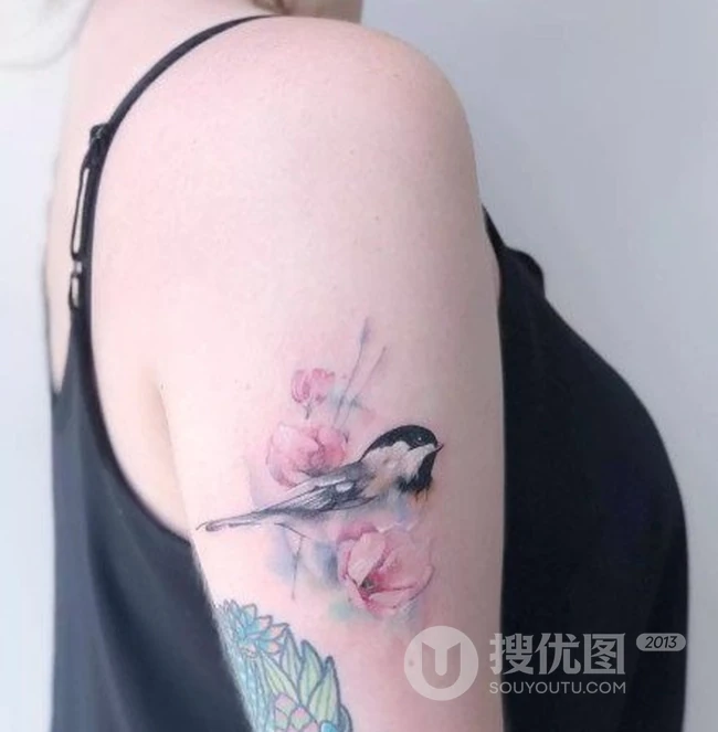 中国风特色简约清新水墨画动物纹身，适合女生的动物纹身小图案 第9张