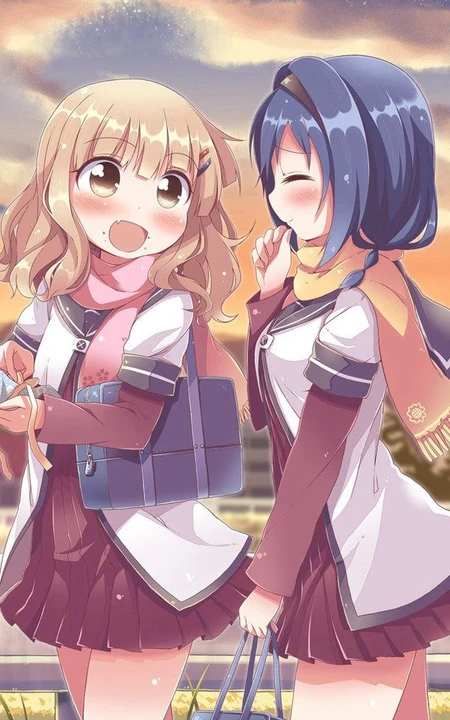 日本动漫《摇曳百合》中的赤座灯里和他的同学们的高清图片