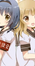 日本动漫《摇曳百合》中的赤座灯里和他的同学们的高清图片