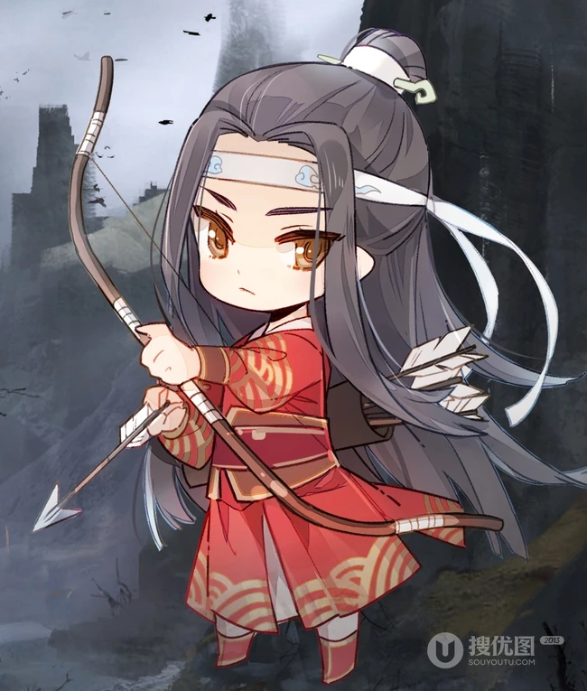 魔道祖师连环画版的Q版人物角色图片