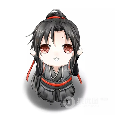 Q版萌萌的动漫人物头像图片，人物出自动漫《魔道祖师》