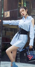 女生模特姚梦琪约会街拍写真日记，身材高挑，线条感修长