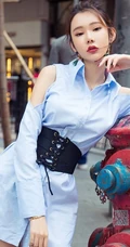 女生模特姚梦琪约会街拍写真日记，身材高挑，线条感修长